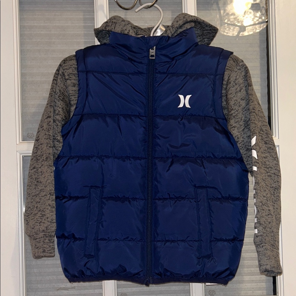 Hurley Kids’ Contrast Twofer Puffer Jacket LIKE NEW!